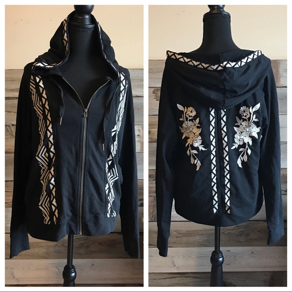 Miss Me Tops - Miss Me Embroidered Hoodie